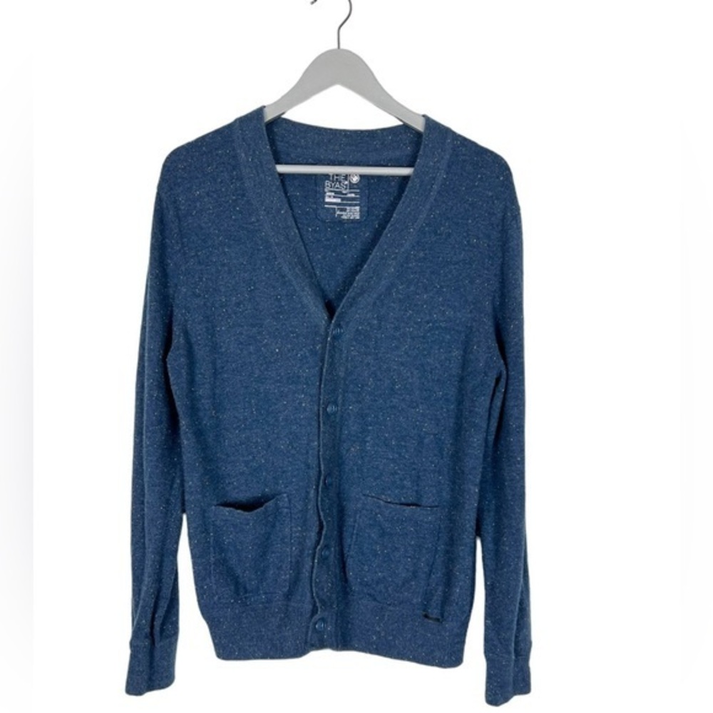 On the Byas mens cardigan‎ speckled knit lightweight unisex size M